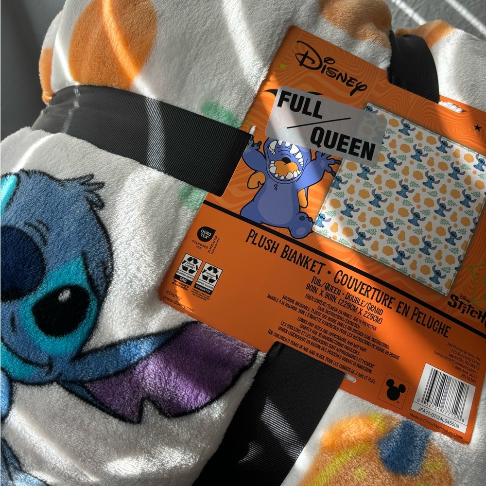 Disney Stitch Fall Halloween throw blanket